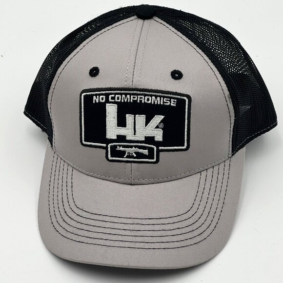 Heckler Koch NO COMPROMISE Mesh Baseball Cap Adjustable SnapBack Trucker Hat H K - Picture 1 of 6